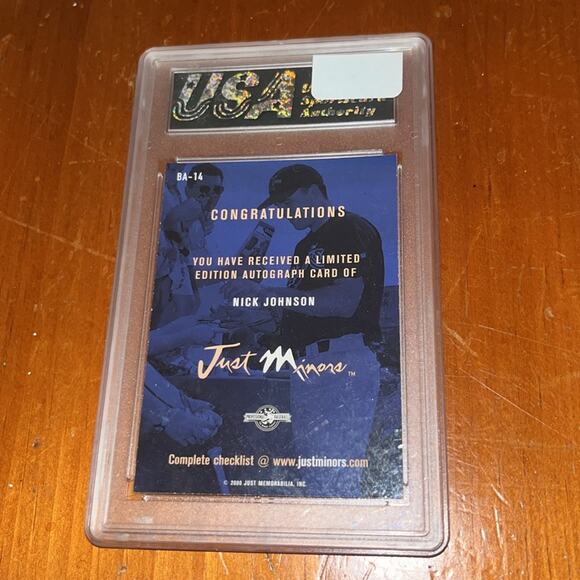 2000 Just Graded 2K BA-14 Sacramento NICK JOHNSON Graded Rookie Card NM MT 8.5 - Picture 2 of 2